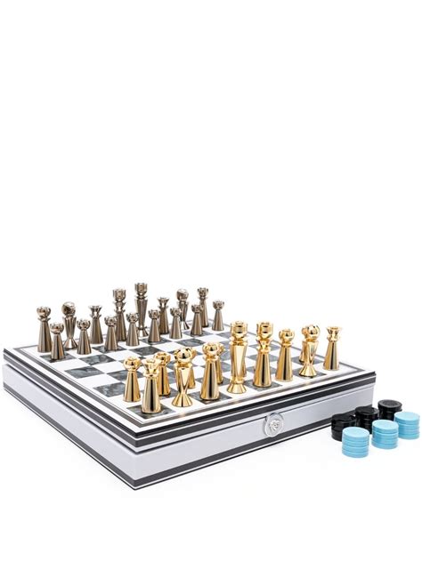 versace chess set|versace italian tableware label.